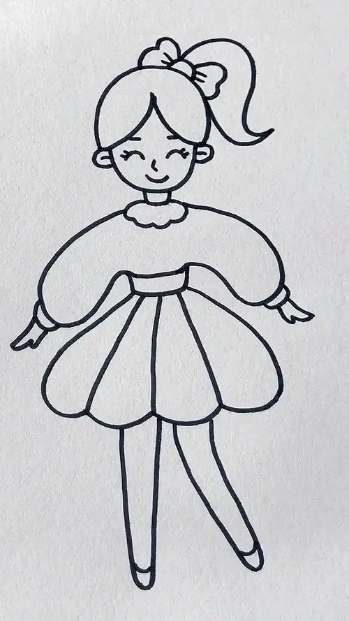 简笔画#简单画小女孩