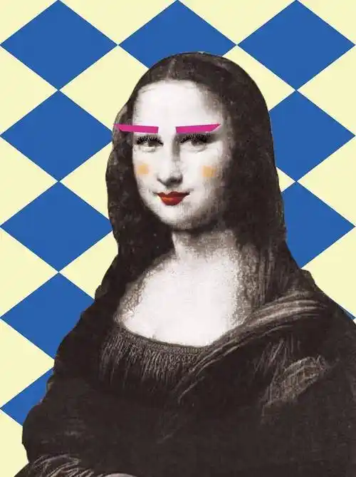 这幅画就更搞笑了,没想到蒙娜丽莎竟然感冒了,看起来情况还挺严重