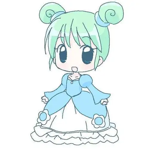 漫画人物简笔画q版女生可爱