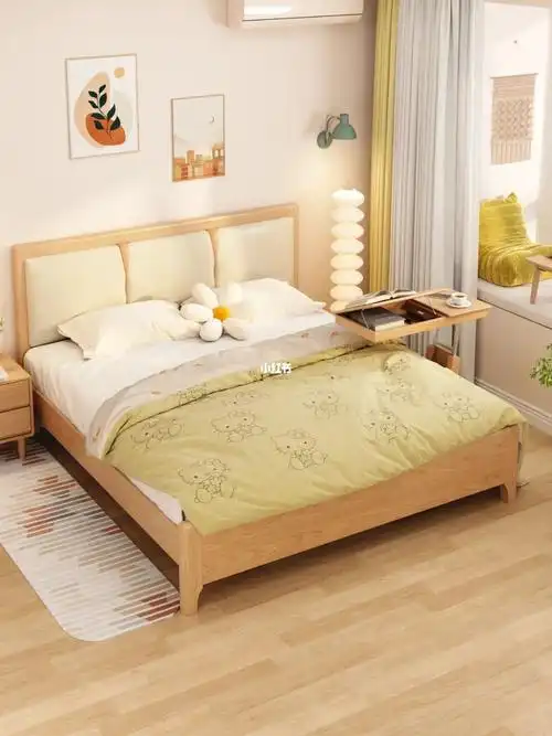 日式原木风|治愈系小清新卧室(实木床)94