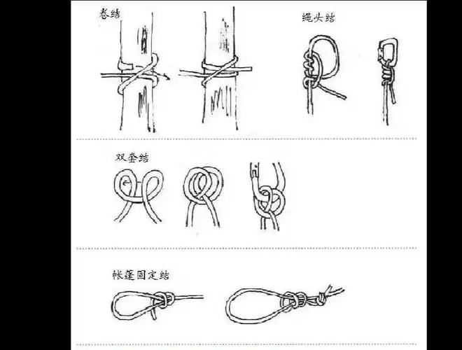 双活扣绳结的打法图解
