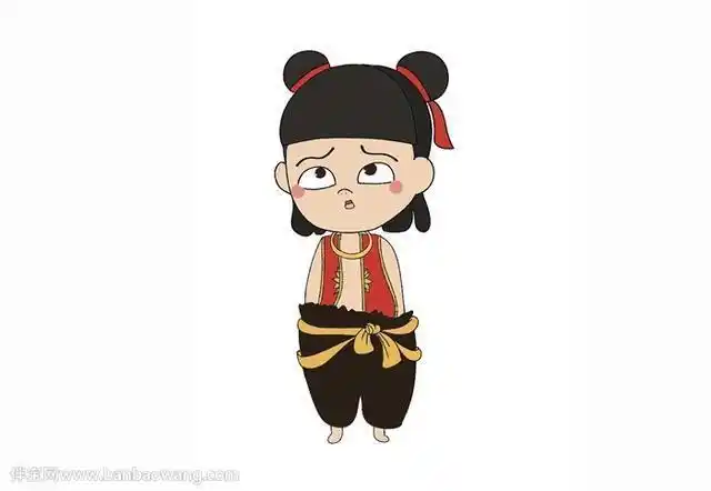 画哪吒之魔童降世小时候的简笔画