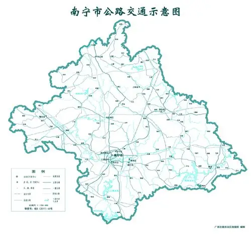 地图库 中国地图 广西 南宁 >> 南宁市标准地图(公路版)