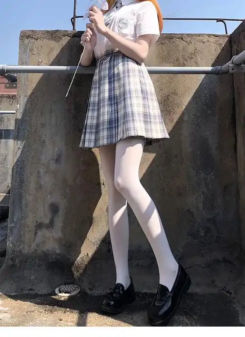 白色连裤袜成人天鹅绒连裤袜白色丝袜女日系萝莉jk白丝连裤袜大人夏