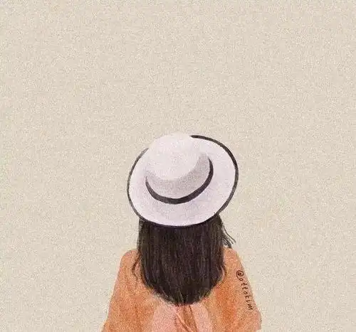 66张小姐姐背影手绘做头像吧