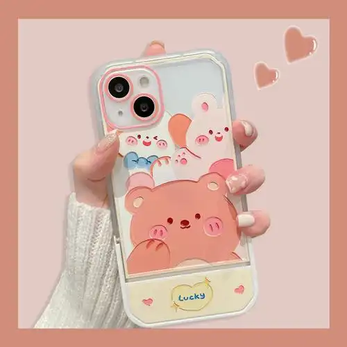 手机壳iphone13的12带支架11可爱x女生xr新款xsmax防摔13pro软保护套