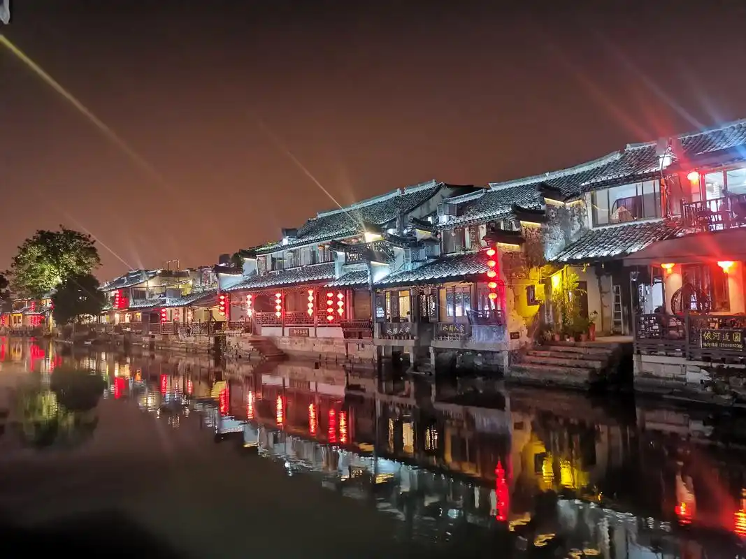 浙江嘉善西塘古镇夜景三