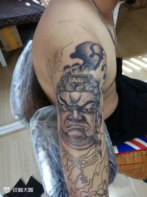 花臂_纹身图案手稿图片_丁长武的纹身作品集