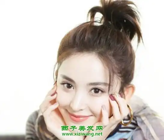 好看的女生无刘海马尾发型扎发效果