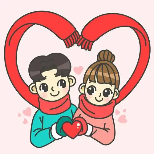 爱心平安果_微信情侣头像图片_扣扣居