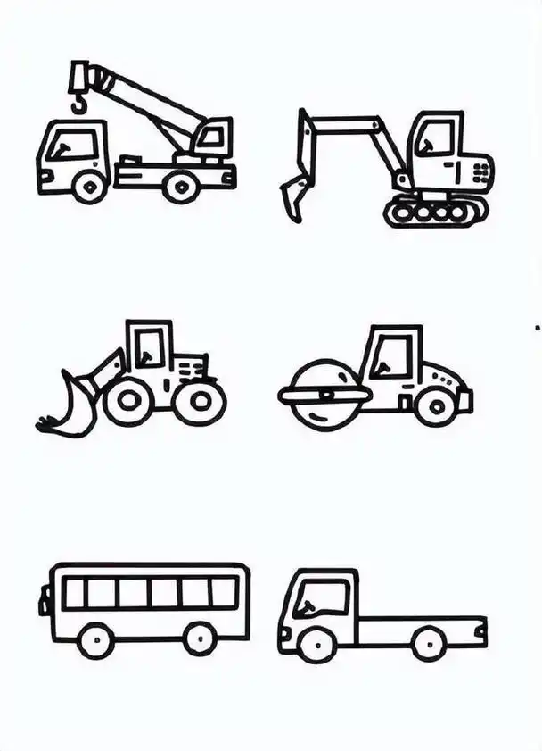 56种交通工具简笔画,简单好学