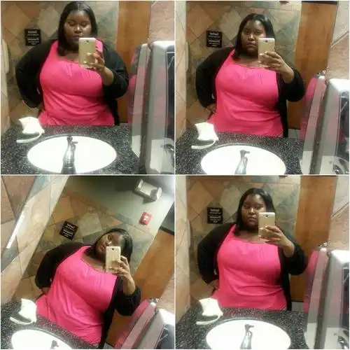 图中的姑娘曾经因为上传这张自拍被人嘲笑.