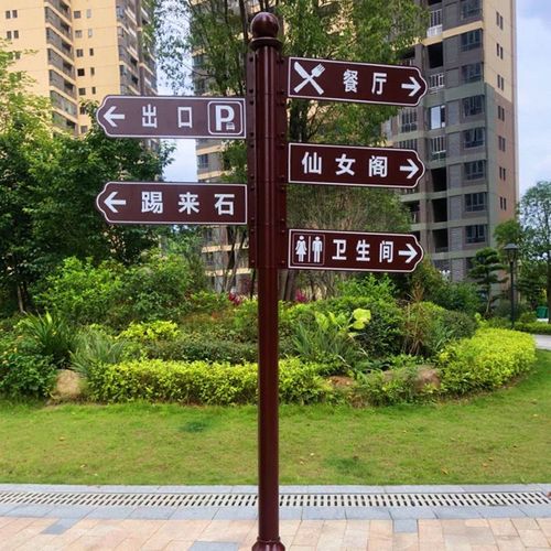 爱峰站立式指示牌 室外导向牌小区立式路牌路标牌景区指示牌卫生 整套