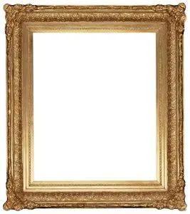 经典框孤立在白色背景上的古董经典金框照片