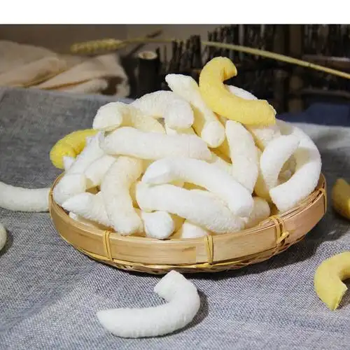 老式米棍传统爆米花袋装零食空心康乐果原味黑江焦苞玉米棒筒 大米棒