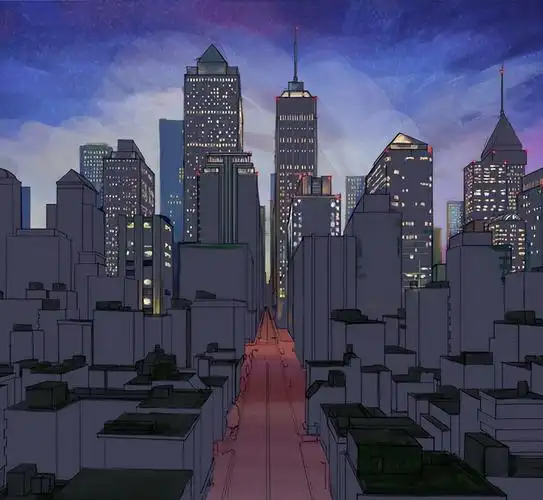 教你画简单的城市夜景