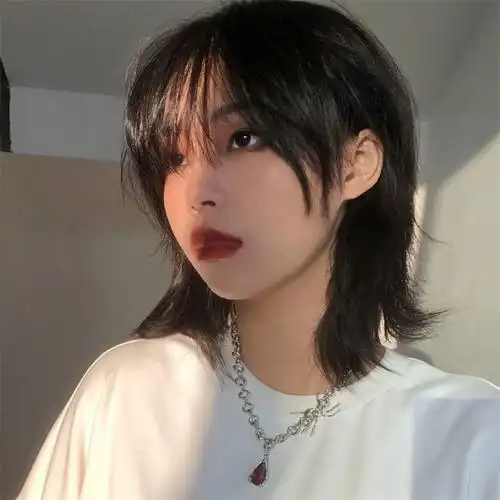 快手抖音直播带货假发男女可戴短发狼尾鲻鱼头帅气假发头套供应商