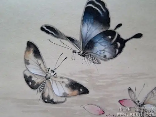 [藏品编号:11761860] 俞致贞蝴蝶立轴