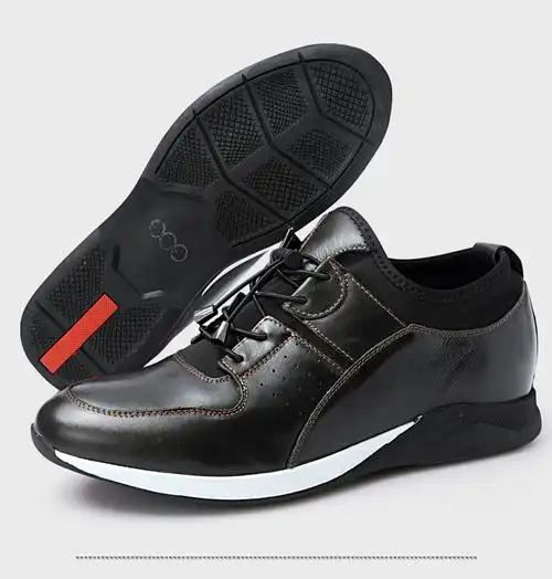 高哥增高鞋6cm时尚休闲皮鞋真皮男式内增高户外休闲男鞋秋季新款