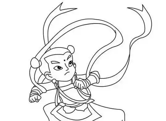 哪吒简笔画 哪吒简笔画图片彩色