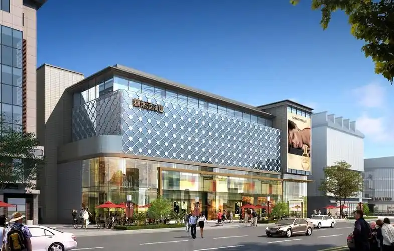 商业综合体.商场建筑外观设计案例效果图说明