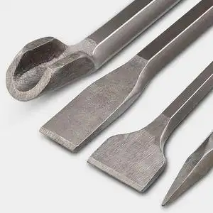 钻头墙壁工具扁头石头挖水电打加长电锤凿子錾子瓷砖圆头镐钎尖