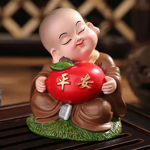 装饰品小摆件禅意小和尚可爱小沙弥工艺品摆设车内车上车载饰品