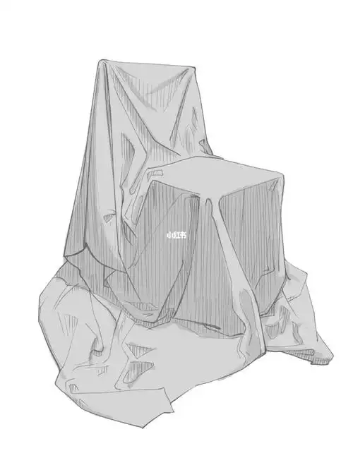 布褶线稿练习
