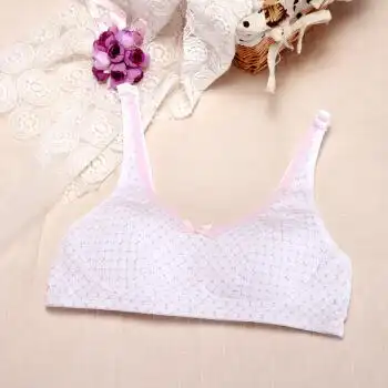 可娃衣kewayi学生纯棉小背心发育期舒适无钢圈小内衣女童文胸 日系