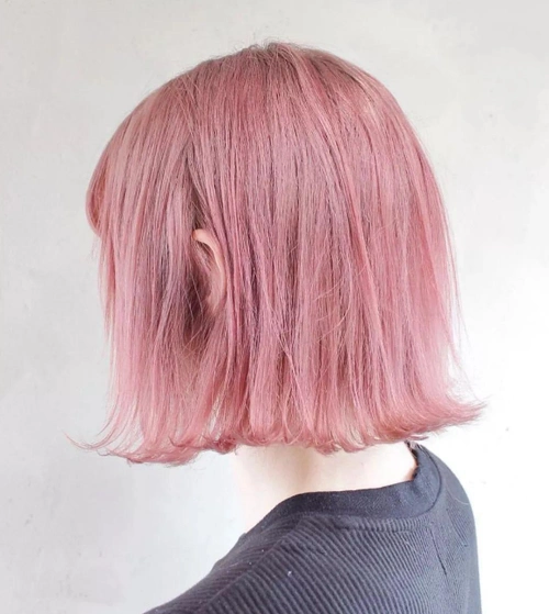 樱花粉头发图片秒变时髦精少女心爆棚