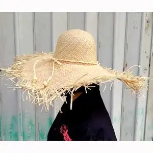 夏天海边度假超大檐遮阳防晒ins同款女沙滩旅游毛边草编帽子0人付款