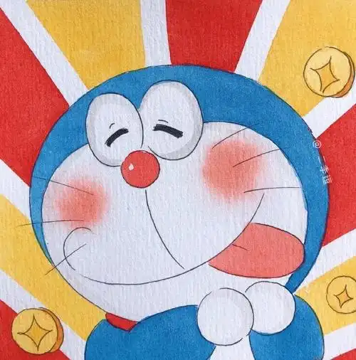 跨年文案#哆啦a梦蓝胖子新年头像