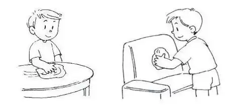 简笔画叠被子的小朋友