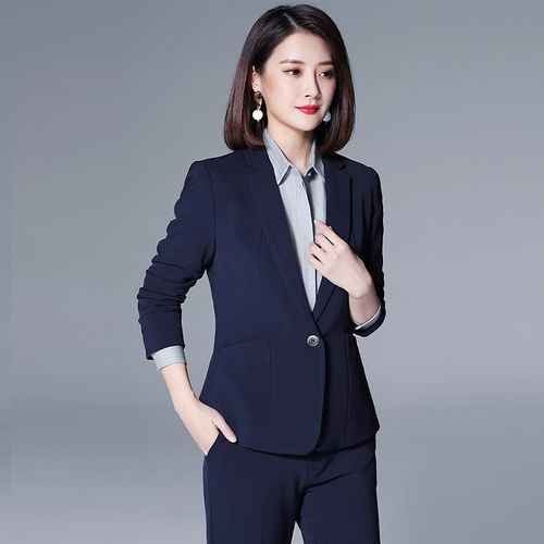 璐丝百丽西服套装女职业装2018冬季新款时尚商务西装修身气质正装