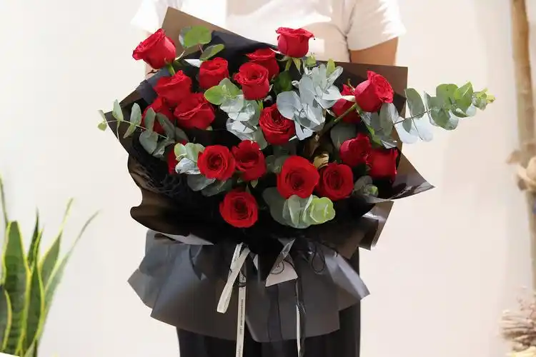 19支红玫瑰常规花束简约不简单