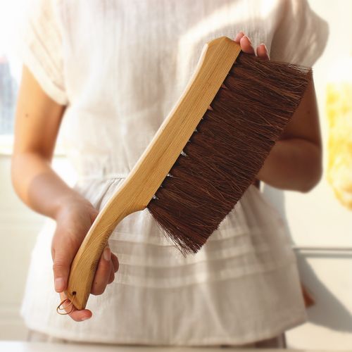 扫床刷扫炕笤帚除尘清洁木柄沙发防静电扫床神器棕丝扫帚鬃毛棕榈