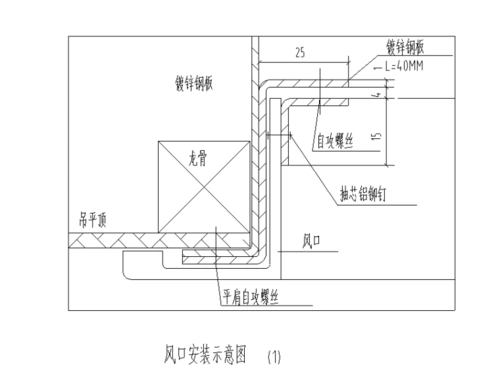 风口安装示意图