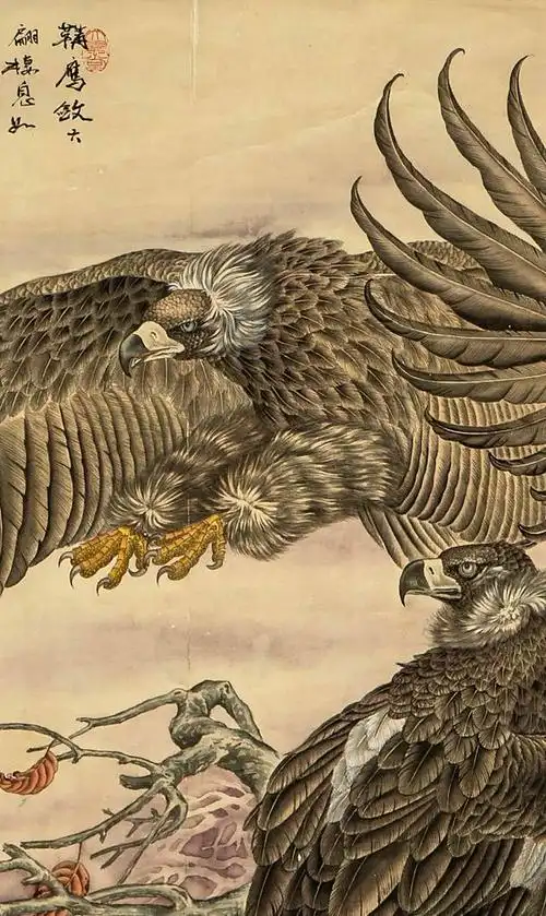 画坛皇帝张大千《雄鹰图》赏析之一