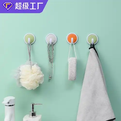 跨境炫彩挂钩家用粘胶免打孔挂钩门后粘胶厨房浴室收纳钩-阿里巴巴