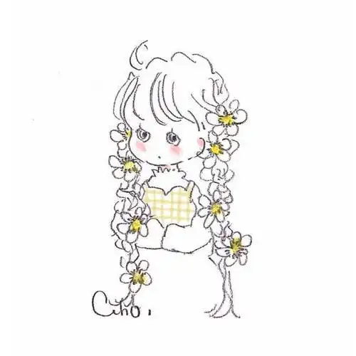 设计简笔画真人照片定制简笔画女孩头像抖音抖音简笔画ins女孩头像