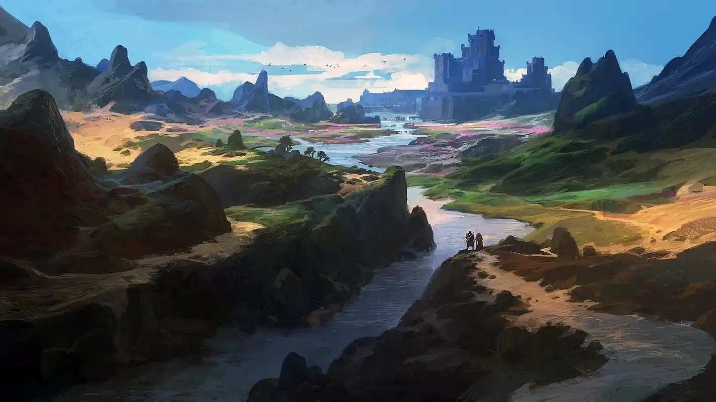 河流 城市 动漫卡通壁纸壁纸于2020-06-16上传元气壁纸平台,童话 河流