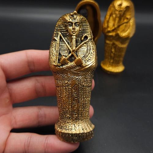 埃及法老王木乃伊微缩迷你棺材手办模型兵人diy恐怖场景石棺摆件