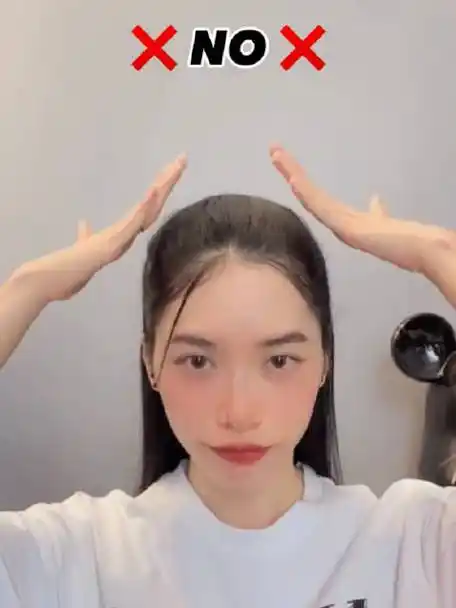 发型教程##半扎头