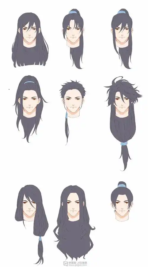 古风男性的发型设计