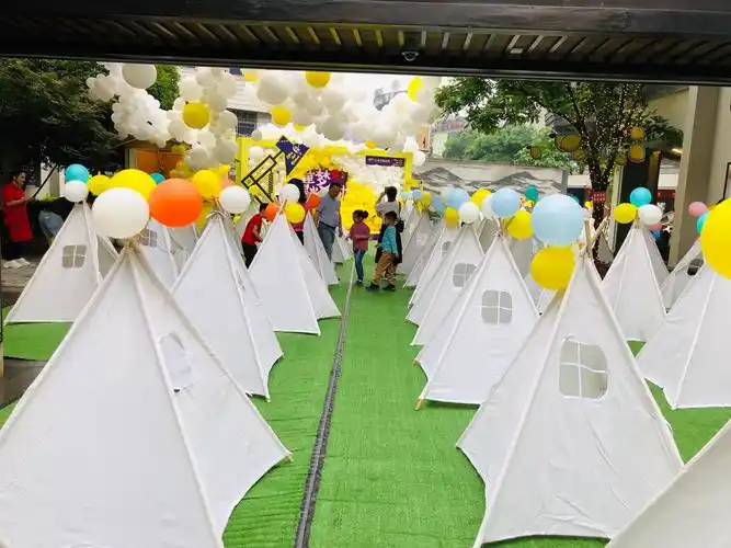 六一童梦派对为爱筑家帐篷涂鸦