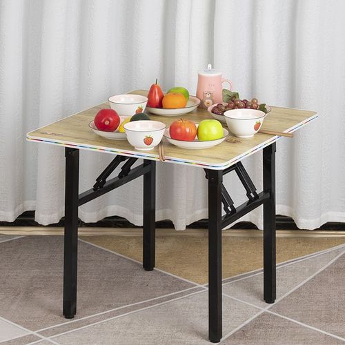 家用可折叠饭桌子折叠小餐桌简易折叠吃饭桌正方形学生小方桌户外