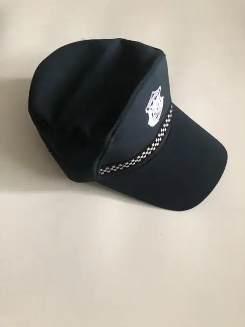 新式保安帽夏季男款平顶作训帽鸭舌帽黑色特勤服便帽作战帽子通用 墨
