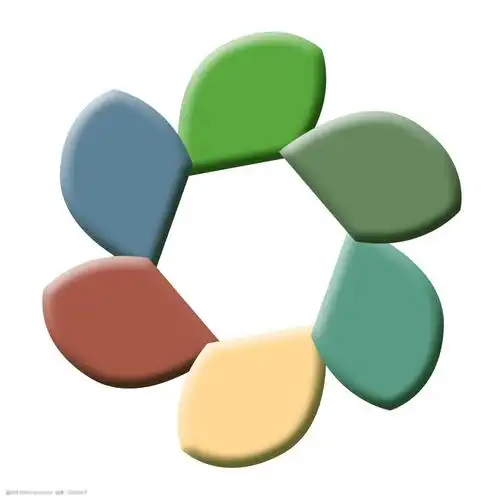 绿色花朵ppt元素装饰