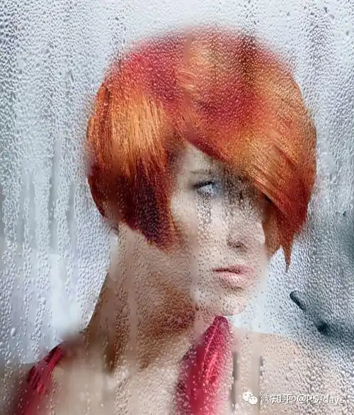 朦胧美玻璃后的美人