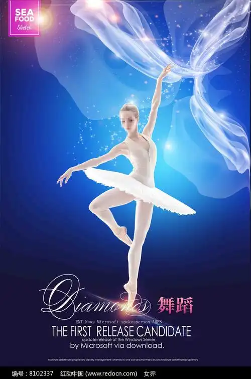 少儿舞蹈广告海报_红动网